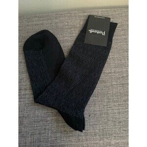 NWT Pantherella Black Merino Wool Hand Linked Toe Dress Socks Size 8-11